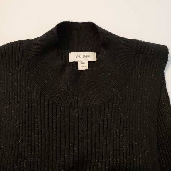 On 34th Women's Sleeveless Top Sweater Bodysuit Mock Neck Size XXL. - Picture 13 of 15